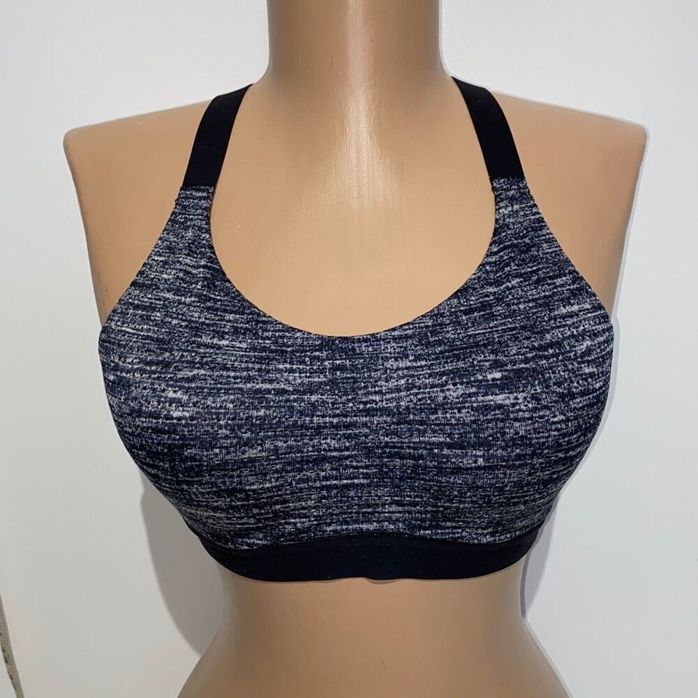 Victoria's Sport Women's Crisscross Strap Lightweight Sports Bra Blue/Black 32C
